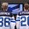OSTRAVA, CZECH REPUBLIC - MAY 9: Finland's Jussi Jokinen #36 and Janne Pesonen #20 enjoys their national anthem after a 3-0 shutout win over Team Slovakia during preliminary round action at the 2015 IIHF Ice Hockey World Championship. (Photo by Richard Wolowicz/HHOF-IIHF Images)

